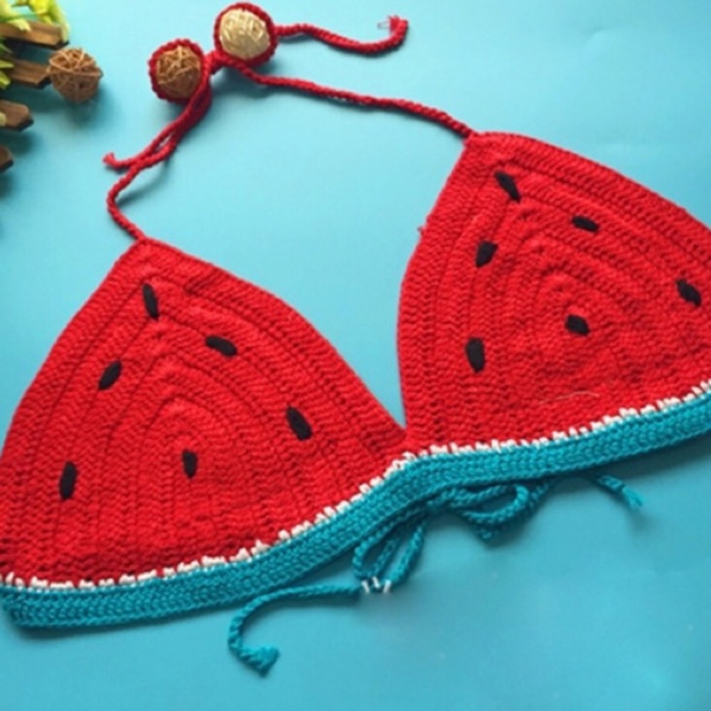 Watermelon Crochet Crop Top